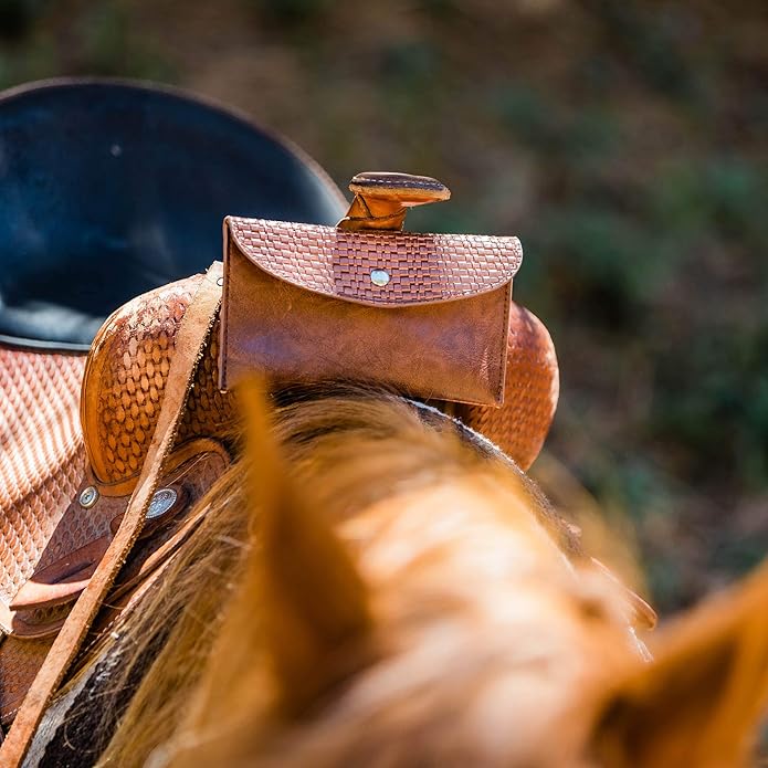 Saddle Pommel Bag - Phone Holder &amp; Equestrian Gift for Women, Horse Tack Essentials