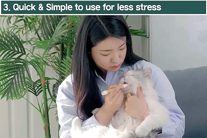 Cat Toothbrush &amp; Toothpaste Kit – Flavor-Free Dental Gel for Cats – Finger Brush &amp; Handle for Daily Oral Care – Plaque &amp; Tartar Cleaning for Kittens and Adult Cats (1 Pack, 3 Count)