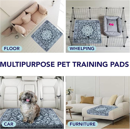 Washable Pee Pads for Dogs - Super Absorbent Reusable Puppy Training Pads - 100% Waterproof, Leak-Proof &amp; Non-Slip Whelping Pads for Pet Housebreaking