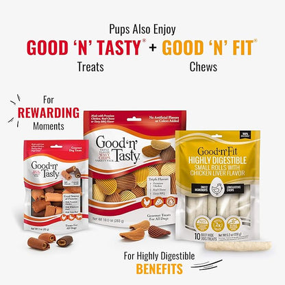 Good ‘n’ Fun Triple Flavor Kabobs Chews for All Dogs, 48 Ounces, Treat Your Dog to Chews Made from Beef Hide, Real Chicken, Pork Hide, Duck and Chicken Liver