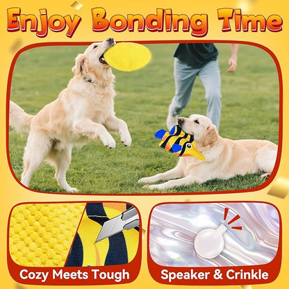 KIPRITII 12-Pack Large Dog Chew Toys for Aggressive Chewers - Includes Indestructible Chew Bone, Interactive Tug Toys, Squeaky Toys, Great for Medium &amp; Large Breeds Dog