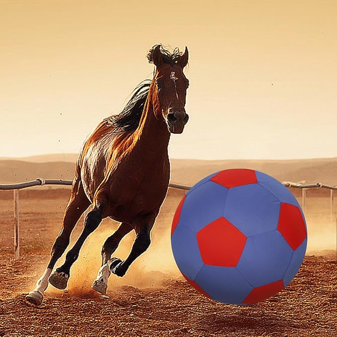 Herding Ball for Horse Ball &amp; Cover 40" Large for Play Herding Ball Horse Toys for Horse (Blue &amp; Red)