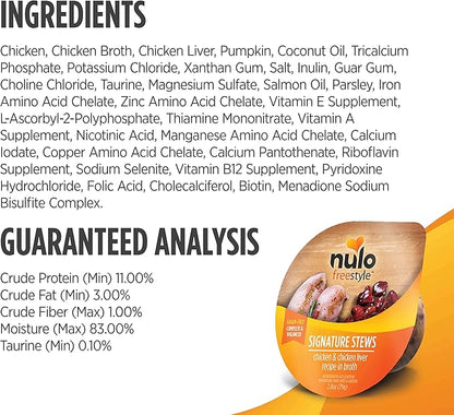 Nulo Freestyle Cat &amp; Kitten Wet Cat Food Signature Stew, Premium All Natural Grain-Free Cat Food Topper with No Added Minerals or Preservatives and High Animal-Based Protein 12 Count (Pack of 1)