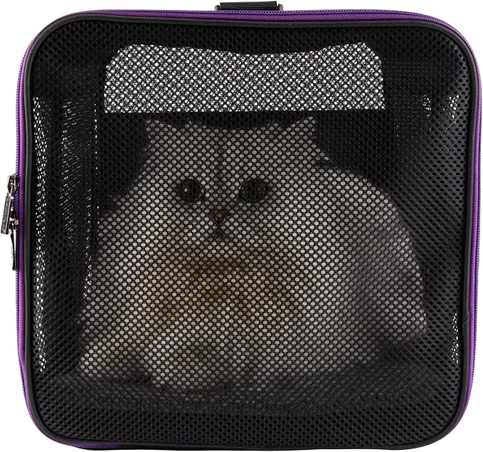 petisfam Soft Pet Carrier for Large and Medium Cats, 2 Kitties, Small Dogs. Easy to Get Cat in, Great for Cats That Don&