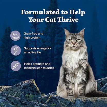 Blue Buffalo Wilderness Natural Wet Cat Food Paté, High-Protein &amp; Grain-Free Recipe, Chicken, 5.5-oz. Cans (24 Count)