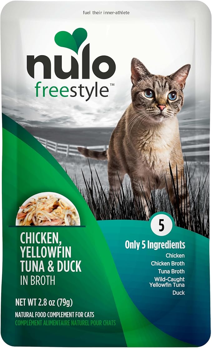 Nulo Freestyle Cat &amp; Kitten Wet Cat Food Pouch, Premium All Natural Grain-Free Soft Cat Food Topper with Amino Acids for Heart Health and High Animal-Based Protein