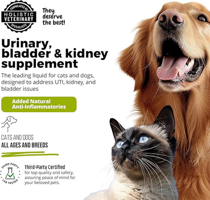 Cat &amp; Dog Urinary Tract Treatment, Bladder &amp; Kidney Support for Dogs and Cats, Powerful Yet Gentle Pet Care, with Liquid Cranberry &amp; Glucosamine, Chicken Flavor, 6 oz Bottle, 2 Pack