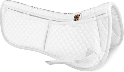 ECP Equine Comfort Products Adjustable Shock Absorbing Memory Foam Half Saddle Pad, Injury Prevention &amp; Pressure Relief, Customizable Fit, Breathable for All Riding Styles