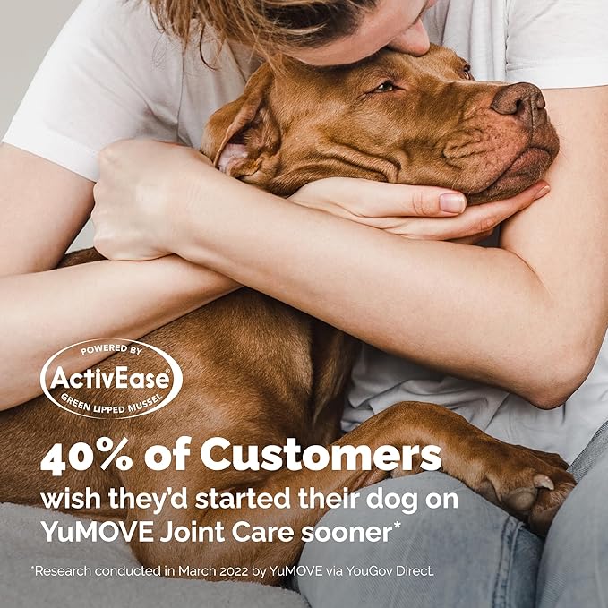YuMOVE Hip &amp; Joint Supplement for Dogs - with Glucosamine Chondroiton, Green Lipped Mussel, Hyaluronic Acid, and Omega 3 Joint Supplement for Stiffness and Mobility 60 Chews (Large/XL Dogs)