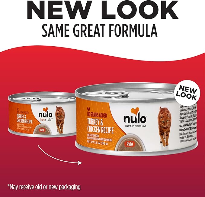 Nulo Turkey &amp; Chicken Recipe Pate Wet Canned Cat Food, 5.5 Ounce (Pack of 24)
