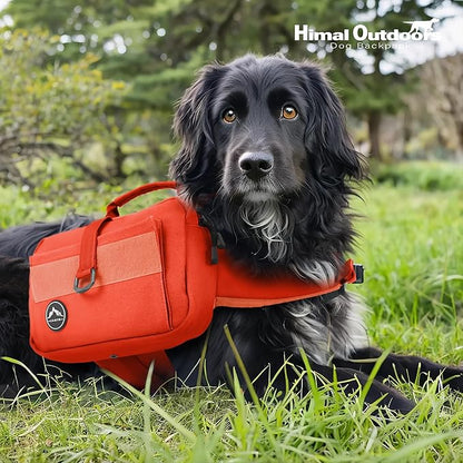 Himal Outdoors Dog Backpack &amp; Saddle Bag, Tactical Hiking Backpack for Large Dogs with Side Pockets &amp; Adjustable Strap