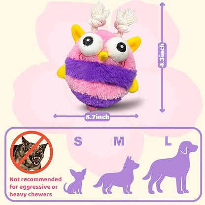 Moving Dog Toys – Rechargeable Interactive Dog Squeaky Toy with Motion-Activated Ball, Music, Recording &amp; Silent Modes – Self-Play Toy for Small, Medium &amp; Large Breeds (Bee)