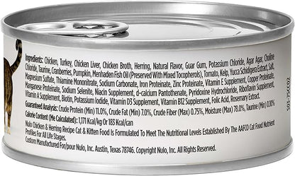 Nulo Chicken &amp; Herring Recipe Pate Wet Canned Cat Food, 5.5 Ounce (Pack of 24)
