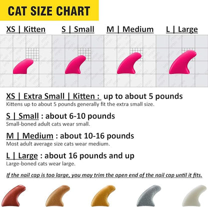 zetpo 100 pcs Cat Nail Caps | Cat Claw Covers | with Adhesives and Applicators (S, Metal Red, Bronze, Gold, Silver, Pearl White)