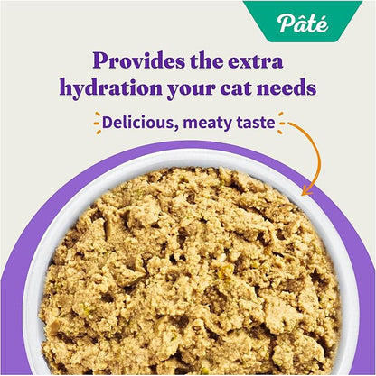 Halo Wet Cat Food Turkey &amp; Duck Recipe, Grain Free Wet Cat Pate, Canned Cat Food for Extra Hydration, 5.5 Oz Can (Pack of 12)
