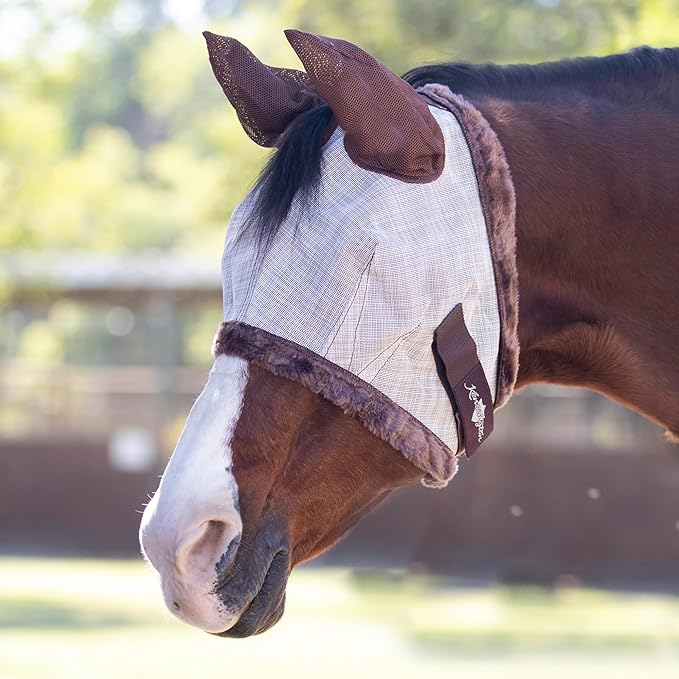 Kensington Signature Fly Mask w/Plush Fleece &amp; Ears w/Forelock Hole Size