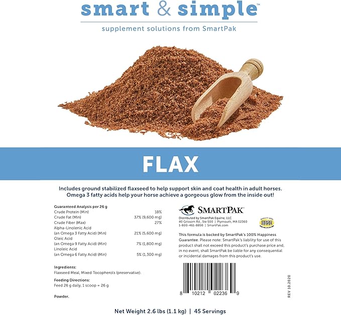 Senior Support SmartPak | Prebiotics and Probiotics | Turmeric Supplement | Flax Seed for Skin &amp; Coat Health | Antioxidant Support for Senior Horses | 28 Days Supply