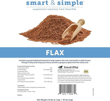 Senior Support SmartPak | Prebiotics and Probiotics | Turmeric Supplement | Flax Seed for Skin &amp; Coat Health | Antioxidant Support for Senior Horses | 28 Days Supply