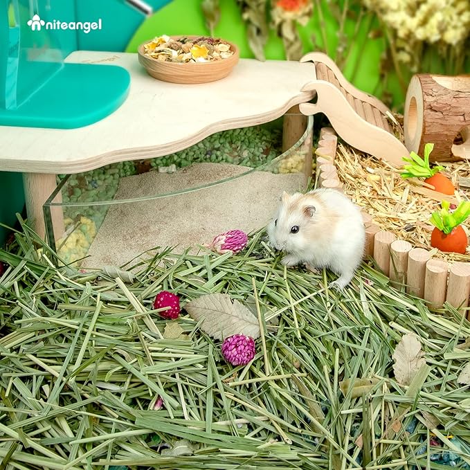 Niteangel Natural &amp; Soft Hamster Bedding Mate Small Animal Habitat Decor for Syrian Dwarf Hamsters Gerbils Mice Degus Bunny or Other Small-Sized Pet