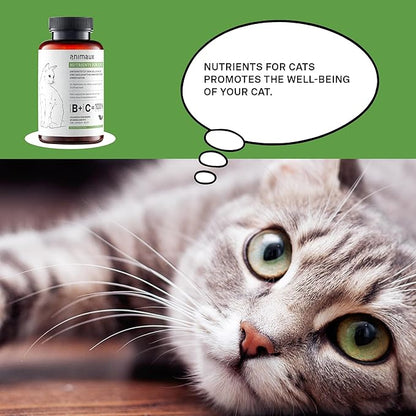 animaux – nutrients for Cats, All-Natural Cat Vitamins, Cat Essentials to Strengthen The Immune System &amp; Natural Cell Protection, Healthy Skin &amp; Shiny Coat, 120 Chewable Tablets, 120 Days Supply