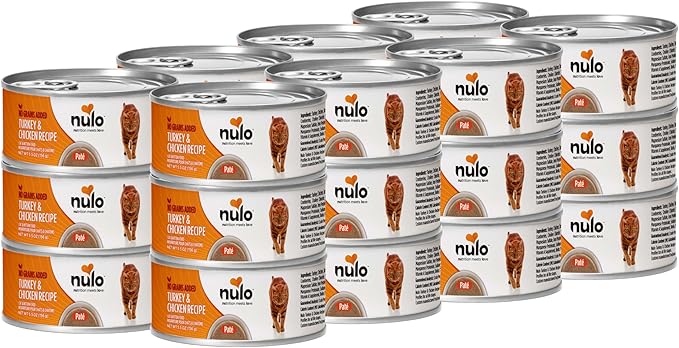 Nulo Turkey &amp; Chicken Recipe Pate Wet Canned Cat Food, 5.5 Ounce (Pack of 24)