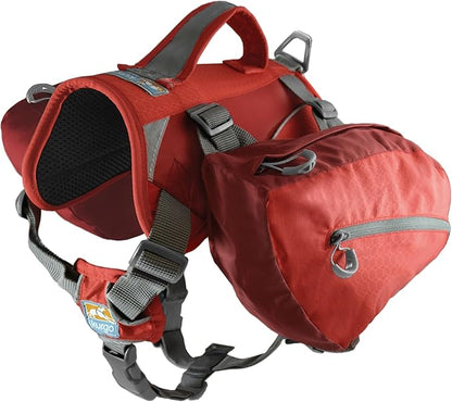 Kurgo Dog Saddlebag Backpack, Back Pack Dog Harness, Hiking Pack for Dogs, Packs for Pets to Wear, Camping &amp; Travel Vest Harness, Reflective, Lightweight, Baxter Pack for Medium &amp; Large Pets