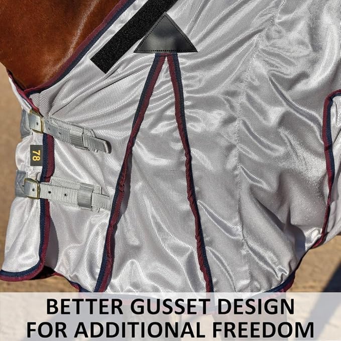 Dura-Tech RipGuard Adjusta-Fit Horse Fly Sheets | Self-Repairing Durability | Enhanced UV &amp; Insect Protection | Ideal for All Horse Breeds