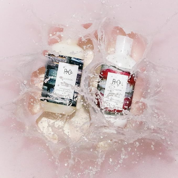 R+Co Television Perfect Hair Shampoo &amp; Conditioner Set + Sample (0.5oz) | Lightweight + Smoothing + Volume | Vegan + Cruelty-Free | 8.5oz (pack of 2)