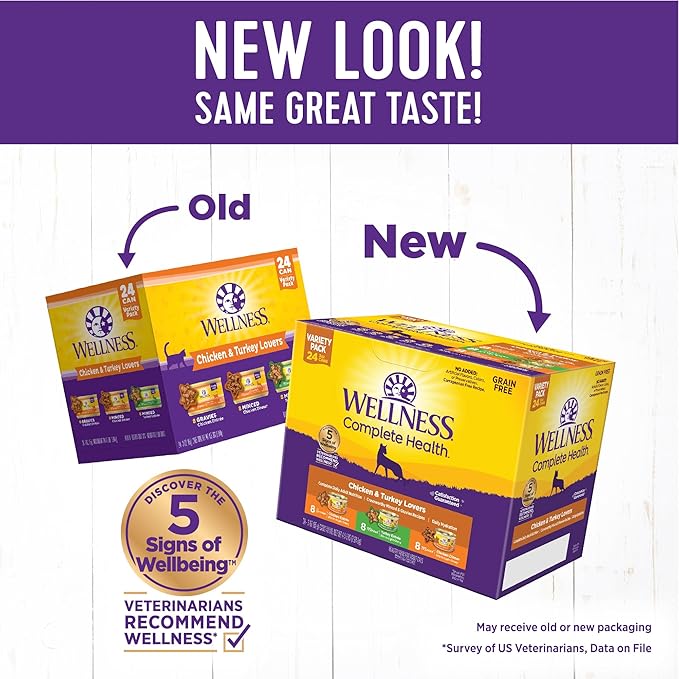 Wellness Complete Health Gravy &amp; Minced Adult Wet Cat Food, Natural, Protein-Rich, Grain-Free, 3 Ounce, 24 Pack, (Chicken &amp; Turkey Lovers Variety Pack)