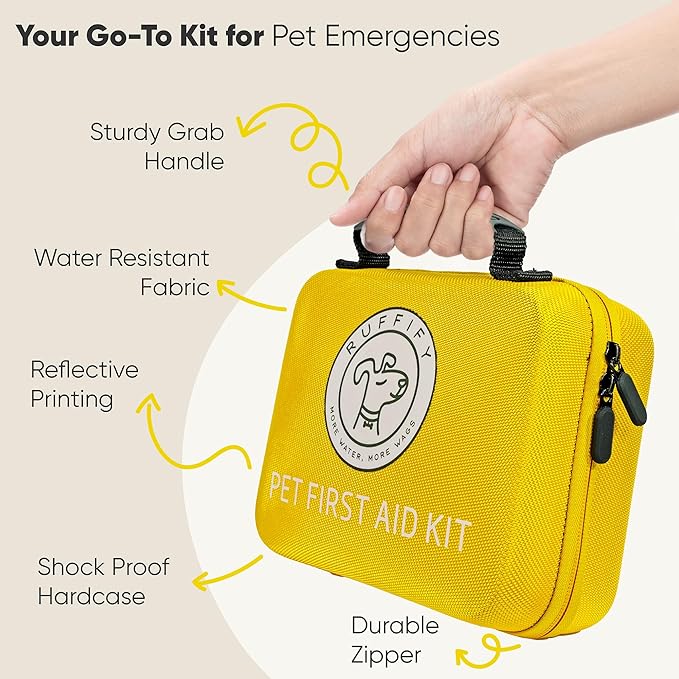 Pet First Aid Kit for Dogs &amp; Cats – 27 Key Items Emergency Kit with Mini Pouch for Boating, Sailing, Home, Office, Travel, Vacations &amp; Outdoor Adventures