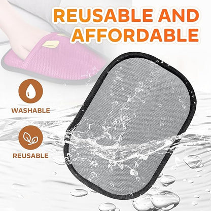 Reusable Pet Hair Remover Gloves – Electrostatic Lint &amp; Fur Removal, Machine Washable Cleaning Gloves for Furniture, Clothes &amp; Car (Pink)
