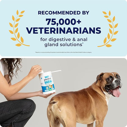 Vetnique Labs Glandex Dog Wipes for Pets Cleansing &amp; Deodorizing Anal Gland Hygienic Dog &amp; Cat Wipes with Vitamin E, Skin Conditioners and Aloe (100ct Pouch)