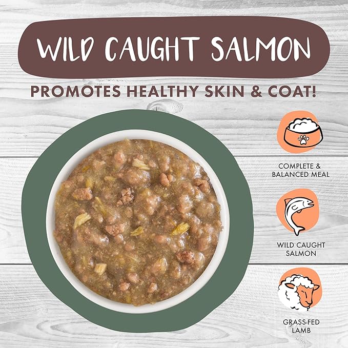 Weruva Classic Cat Stews!, Stir The Pot with Lamb, Chicken &amp; Salmon in Gravy, 3oz Pouch (Pack of 12)