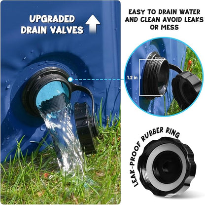 Furrybaby Foldable Dog Pool, Small Dog Swimming Pool for Dogs, Collapsible Hard Plastic Doggie Pool, Portable Bath Tub for Pets Dogs and Cats, Navy 32&