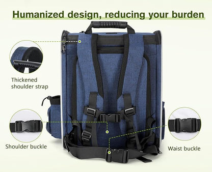 Pecute Pet Carrier Backpack, Cat Backpack Carrier, Expandable with Breathable Mesh for Small Dogs Cats Puppies, Dog Backpack Carrier for Hiking Travel Camping Outdoor, Hold Pets Up to 17 Lbs