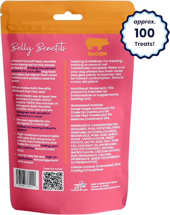Training Treats for Dogs - Soft Bacon - Low Calorie Dog Training Treats for Sensitive Stomachs with Single Source Premium Protein, Corn Free, &amp; Soy Free Formula - 4 oz