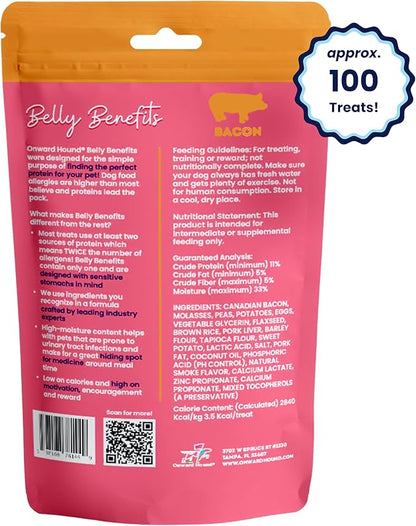 Training Treats for Dogs - Soft Bacon - Low Calorie Dog Training Treats for Sensitive Stomachs with Single Source Premium Protein, Corn Free, &amp; Soy Free Formula - 4 oz