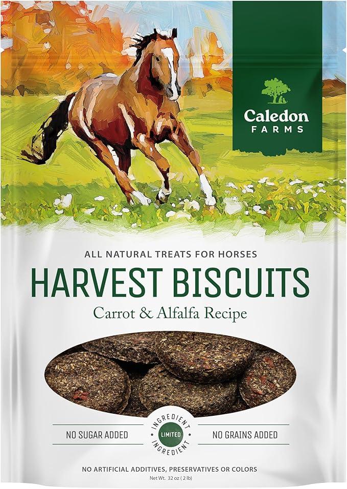 Caledon Farms Harvest Biscuits - Carrot &amp; Alfalfa Recipe Horse Treats 32oz