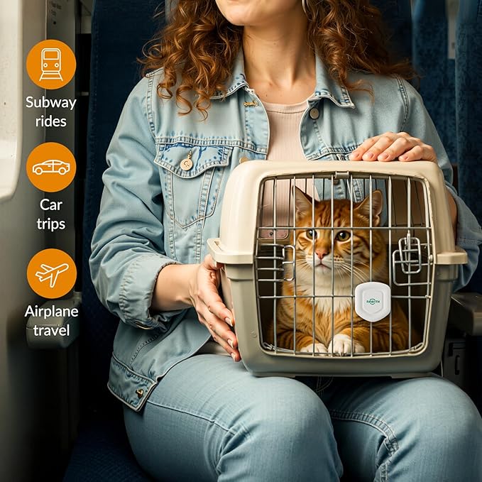 Cat Calming Diffuser for Travel – Pheromone Diffuser for Cats &amp; Kittens to Reduce Anxiety and Stress-Related Behaviors, No Electricity Needed, Long-Lasting Enhanced Calming Aid (2 Pack)