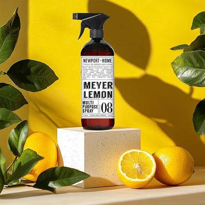Newport + Home Multi-Purpose Spray, Meyer Lemon &amp; Fresh Eucalyptus Scents, Tough on Grease and Grime, 32 fl oz, Set of 4