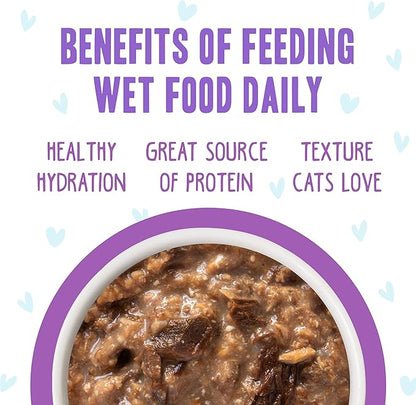 Weruva B.F.F. OMG - Best Feline Friend Oh My Gravy!, Booya! Beef &amp; Chicken in Gravy Cat Food, 2.8oz Pouch (Pack of 12)