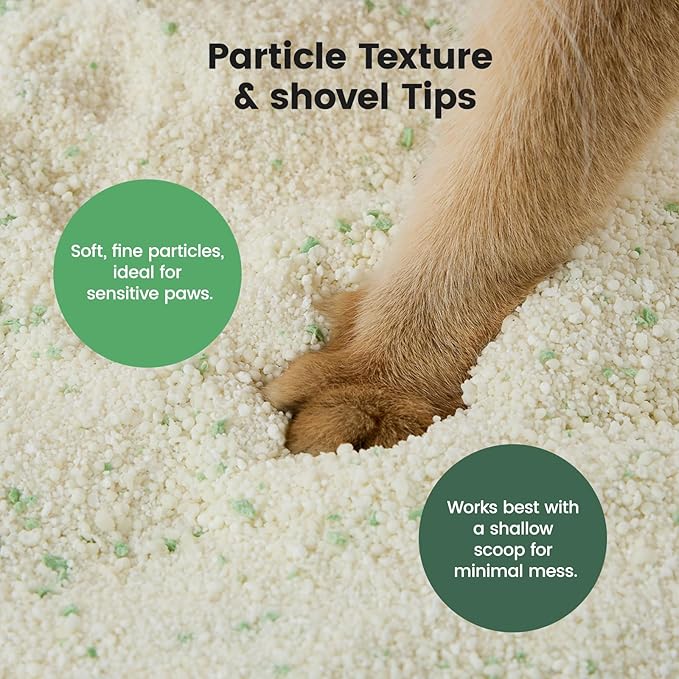 Gardner Pet Cassava Cat Litter, Clumping Cat Litter with Odor Control, Low Dust, Natural Plant-Based Litter, Fast Absorption &amp; Low Tracking Kitty Litter, Unscented with Deodorizing Pellets (9LBS*2)