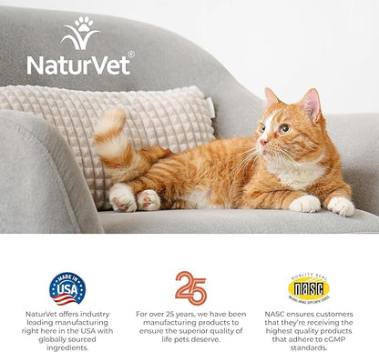 NaturVet VitaPet Senior Daily Vitamins for Cats Plus Glucosamine, Specifically Formulated to Provide Essential Minerals, 90 g, 60 Count