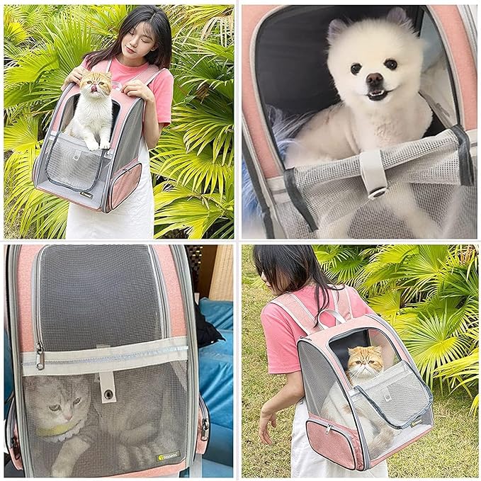 Texsens Innovative Traveler Bubble Backpack Pet Carriers with Upgraded Breathable &amp; Expandable Tent for Cats and Dogs