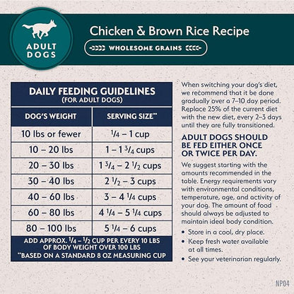 Natural Balance Limited Ingredient Adult Dry Dog Food with Healthy Grains, Chicken &amp; Brown Rice Recipe, 4 Pound (Pack of 1)