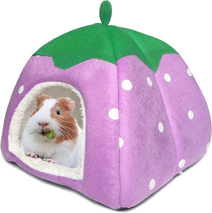 Guinea Pig Hideout Bed Rabbit House Cave Accessories Cozy Hide-Out for Bunny Hedgehog Ferret Chinchilla&amp;Other Small Animals
