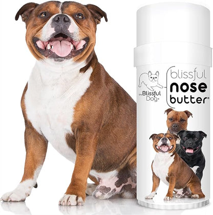 The Blissful Dog Staffordshire Pitbull Terrier Nose Butter, Versatile Dog Nose Balm for Dry Nose, Handcrafted Nose Moisturizer, Easy-to-Apply Dog Essentials, Unscented, 2 oz.