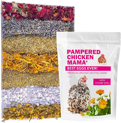 Pampered Chicken Mama Backyard Chicken Treats for Great Eggs - All-Natural Backyard Chicken Feed Supplies - Hen Treats for The Best Eggs Ever - High Calcium Supplement for Chickens (8 pounds)