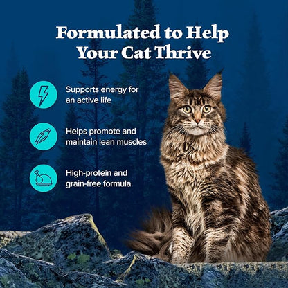 Blue Buffalo Wilderness Wild Delights Meaty Morsels Wet Cat Food, High-Protein &amp; Grain-Free, Made with Natural Ingredients, Chicken &amp; Trout Recipe in Tasty Gravy, 3-oz. Cans (24 Count)