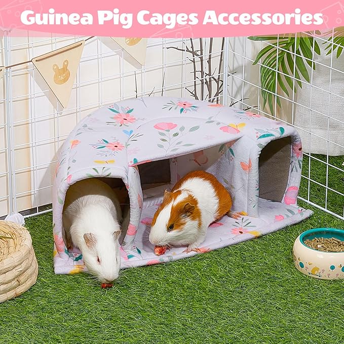 Unicorn Catcher Large Cozy Pet Bed &amp; Tunnel - Warm &amp; Washable, Suitable for Guinea Pigs, Hamsters, Chinchillas &amp; Bunnies